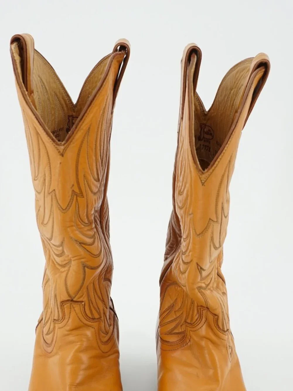 Share Justin Western Boots Brown Leather Style # T778 Men's Size 9D